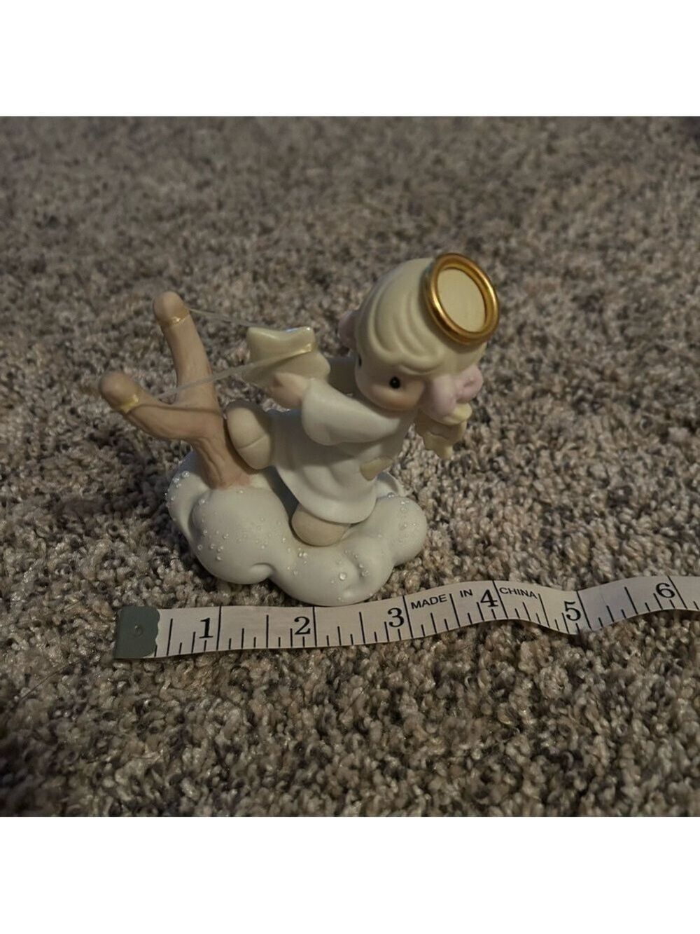 Precious Moments “Give It Your Best Shot” 2001 Angel Figurine Enesco 879568